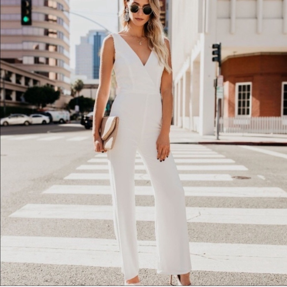 Vici white jumpsuit